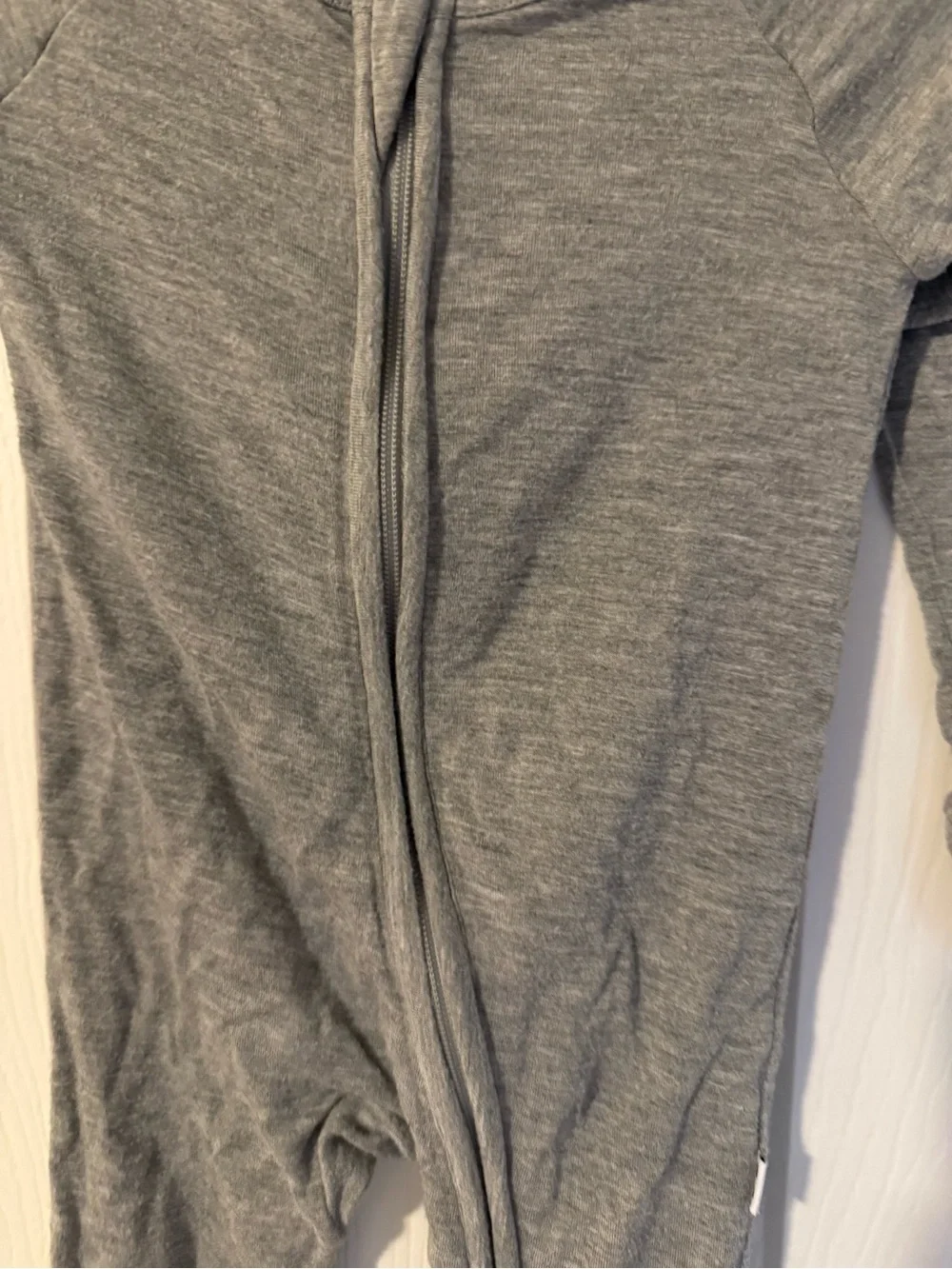 Little Sleepies Gray Long-Sleeve One-Piece Zipper Romper